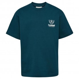 Тениска Hummel Loose Graphic BTS short sleeve T-shirt - Blue (Reflecting Pond) тениска,мъжки,тениски,дамски,тениски,hummel,loose,graphic,bts,short,sleeve,t,shirt,blue,(reflecting,pond)