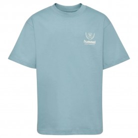 Тениска Hummel Loose Graphic BTS short sleeve T-shirt - Blue (Rubber) тениска,мъжки,тениски,дамски,тениски,hummel,loose,graphic,bts,short,sleeve,t,shirt,blue,(rubber)
