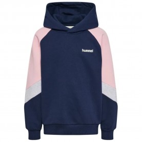 Суичър Hummel Loose Blocked hoodie - Blue (Kangaroo Brown) суичър,детски,блузи,hummel,loose,blocked,hoodie,blue,(kangaroo,brown)