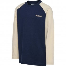 Тениска Hummel Loose Graphic long sleeve T-shirt - Blue (Dress Blue) тениска,мъжки,тениски,дамски,тениски,hummel,loose,graphic,long,sleeve,t,shirt,blue,(dress,blue)