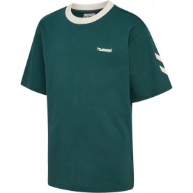 Тениска Hummel Loose Chevron short sleeve T-shirt - Green (June Bug) тениска,мъжки,тениски,дамски,тениски,hummel,loose,chevron,short,sleeve,t,shirt,green,(june,bug)