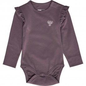 Hummel Mini Frill Long Sleeve Body - Purple (Black Plum) детски,облекла,за,момичета,hummel,mini,frill,long,sleeve,body,purple,(black,plum)