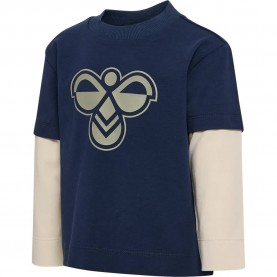 Тениска Hummel Mini Loose Layer long sleeve T-shirt - Blue (Dress Blue) тениска,мъжки,тениски,дамски,тениски,hummel,mini,loose,layer,long,sleeve,t,shirt,blue,(dress,blue)