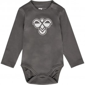 Hummel Mini Logo Long Sleeve Body - Grey (Silver Grey) детски,облекла,за,момчета,hummel,mini,logo,long,sleeve,body,grey,(silver,grey)