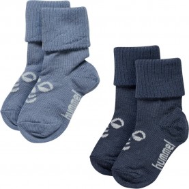 Чорапи Hummel Mini Wool socks 2 pairs - Blue (Sassafras) чорапи,мъжки,чорапи,дамски,чорапи,hummel,mini,wool,socks,2,pairs,blue,(sassafras)
