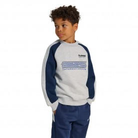 блуза,детски,блузи,hummel,oversized,iconic,crew,bees,sweatshirt,grey,(light,grey,melange)