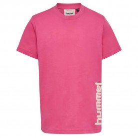Тениска Hummel Regular Graphic short sleeve T-shirt - Pink (Rhubarb) тениска,мъжки,тениски,дамски,тениски,hummel,regular,graphic,short,sleeve,t,shirt,pink,(rhubarb)