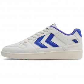 Маратонки Hummel ST Power Play trainers - White (White / Blue) маратонки,мъжки,маратонки,дамски,маратонки,hummel,st,power,play,trainers,white,(white,blue)