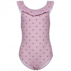 Бански костюм Hummel Bee Aop Frill swimsuit - Pink (Mauve Shadow) бански,костюм,детски,бански,костюми,hummel,bee,aop,frill,swimsuit,pink,(mauve,shadow)