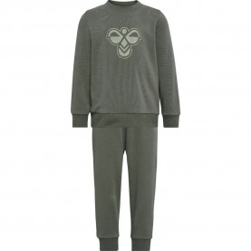 Анцуг Hummel Mini Bee tracksuit - Green (Castor Gray) анцуг,детски,анцузи,hummel,mini,bee,tracksuit,green,(castor,gray)