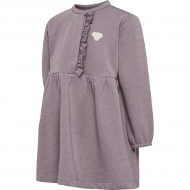 Рокля Hummel Mini Reg Glitter long sleeve short dress - Grey (Grey Ridge) рокля,дамски,поли,и,рокли,hummel,mini,reg,glitter,long,sleeve,short,dress,grey,(grey,ridge)