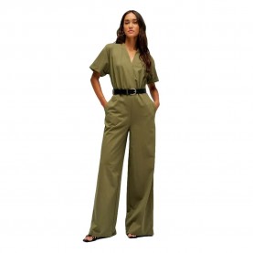 Гащеризон Salsa jeans 21011532 short sleeve jumpsuit - Green (Green) гащеризон,дамски,гащеризони,salsa,jeans,21011532,short,sleeve,jumpsuit,green,(green)