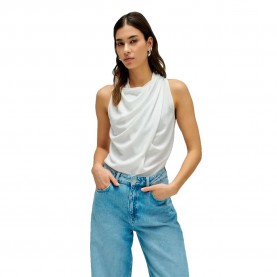 Дънки Salsa jeans 21012119 Sleeveless Top - White (White) дънки,дамски,топове,salsa,jeans,21012119,sleeveless,top,white,(white)