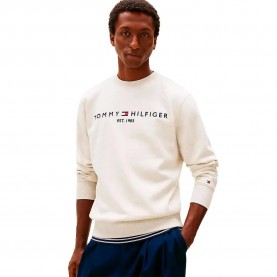 Суичър Tommy hilfiger Logo hoodie - Beige (Heathered Oatmilk) суичър,мъжки,пуловери,tommy,hilfiger,logo,hoodie,beige,(heathered,oatmilk)