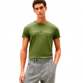 тениска,мъжки,тениски,дамски,тениски,tommy,hilfiger,logo,short,sleeve,t,shirt,green,(mountain,pine)