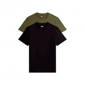 тениска,мъжки,тениски,дамски,тениски,tommy,jeans,dm0dm20687,short,sleeve,t,shirt,2,units,green,black,(black,dark,greenery)