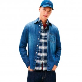 Дънки Tommy jeans DM0DM22303 overshirt - Blue (Denim Dark) дънки,мъжки,якета,дамски,якета,и,палта,tommy,jeans,dm0dm22303,overshirt,blue,(denim,dark)