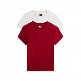тениска,мъжки,тениски,дамски,тениски,tommy,jeans,dw0dw21366,short,sleeve,t,shirt,2,units,red,(ecru,lavish,cerise)