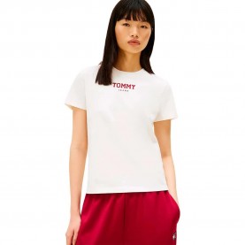тениска,мъжки,тениски,дамски,тениски,tommy,jeans,dw0dw21842,short,sleeve,t,shirt,white,(ecru)