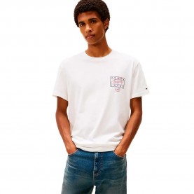 тениска,мъжки,тениски,дамски,тениски,tommy,jeans,sign,spray,regular,fit,short,sleeve,t,shirt,white,(ecru)