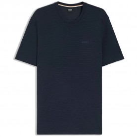 Тениска BOSS Rib 10265768 short sleeve pyjama T-shirt - Blue (Dark Blue) тениска,мъжки,пижами,boss,rib,10265768,short,sleeve,pyjama,t,shirt,blue,(dark,blue)