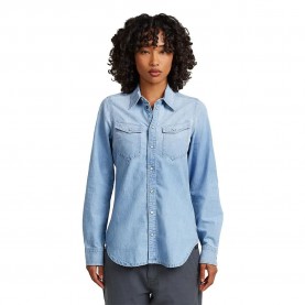 Риза с дълъг ръкав G-Star D27714-E356 Slim Fit long sleeve shirt - Blue (Sun Faded Feather Blue) риза,с,дълъг,ръкав,дамски,ризи,мъжки,ризи,g,star,d27714,e356,slim,fit,long,sleeve,shirt,blue,(sun,faded,feather,blue)