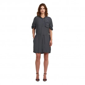 Рокля G-Star D29019-D724 short sleeve dress - Grey (Petrol) рокля,дамски,поли,и,рокли,g,star,d29019,d724,short,sleeve,dress,grey,(petrol)