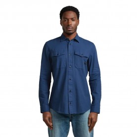 Риза с дълъг ръкав G-Star Marine long sleeve shirt - Blue (Rank Blue Gd) риза,с,дълъг,ръкав,дамски,ризи,мъжки,ризи,g,star,marine,long,sleeve,shirt,blue,(rank,blue,gd)