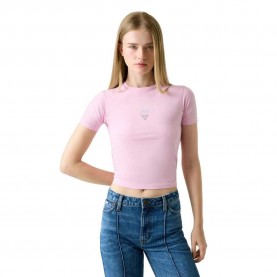 Тениска Guess jeans W6RI15J1314 short sleeve T-shirt - Pink (Soft Rose) тениска,мъжки,тениски,дамски,тениски,guess,jeans,w6ri15j1314,short,sleeve,t,shirt,pink,(soft,rose)