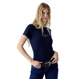 Тениска Guess jeans W6RI18J1314 short sleeve T-shirt - Blue (Daring Ocean) тениска,мъжки,тениски,дамски,тениски,guess,jeans,w6ri18j1314,short,sleeve,t,shirt,blue,(daring,ocean)
