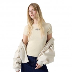 Тениска Guess jeans W6RP21KA0H1 short sleeve T-shirt - Beige (Biscotti) тениска,мъжки,тениски,дамски,тениски,guess,jeans,w6rp21ka0h1,short,sleeve,t,shirt,beige,(biscotti)