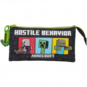 канцеларски,принадлежности,cyp,brands,minecraft,triple,hostile,behavior,pencil,case,black,(multicolor)