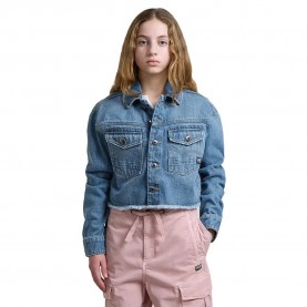 Яке G-Star D29716-01 Cropped denim jacket - Blue (Light Blue) яке,мъжки,якета,дамски,якета,и,палта,g,star,d29716,01,cropped,denim,jacket,blue,(light,blue)