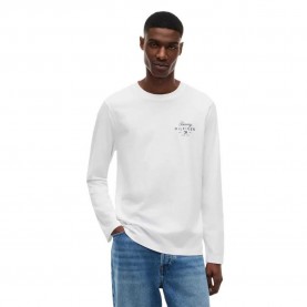 Тениска Tommy hilfiger Script Stack long sleeve T-shirt - White (White) тениска,мъжки,тениски,дамски,тениски,tommy,hilfiger,script,stack,long,sleeve,t,shirt,white,(white)