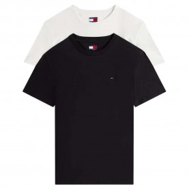тениска,мъжки,тениски,дамски,тениски,tommy,jeans,dm0dm20687,short,sleeve,t,shirt,2,units,black,(black,ecru)