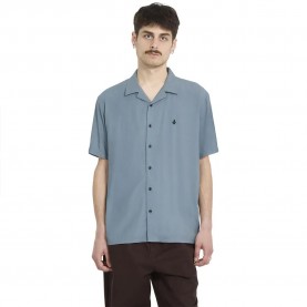 риза,с,къс,ръкав,дамски,ризи,мъжки,ризи,volcom,single,stone,short,sleeve,shirt,blue,(tradewinds)