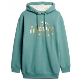 рокля,дамски,поли,и,рокли,superdry,luxe,metallic,logo,long,sleeve,short,dress,refurbished,blue,(oil,blue,green)