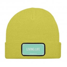 шапка,всички,шапки,john,hatter,&,co,rubber,living,life,beanie,yellow,(green)
