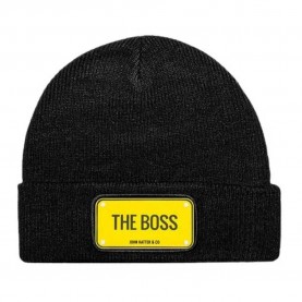 шапка,всички,шапки,john,hatter,&,co,rubber,the,boss,beanie,black,(black)