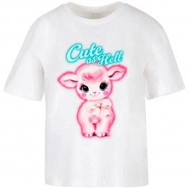 тениска,мъжки,тениски,дамски,тениски,miss,tee,cute,as,hell,short,sleeve,t,shirt,white,(white)