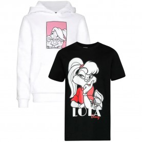 тениска,мъжки,тениски,дамски,тениски,miss,tee,lola,bunny,short,sleeve,t,shirt,2,units,white,black,(black,white)