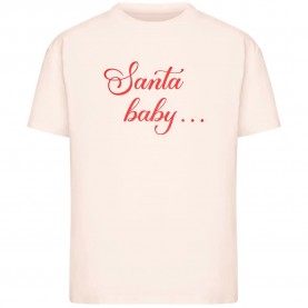 бебешка,тениска,мъжки,тениски,дамски,тениски,miss,tee,santa,baby,short,sleeve,t,shirt,pink,(pink)