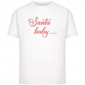 бебешка,тениска,мъжки,тениски,дамски,тениски,miss,tee,santa,baby,short,sleeve,t,shirt,white,(white)