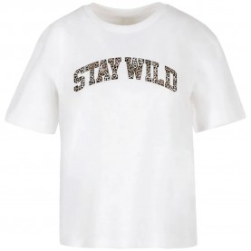 тениска,мъжки,тениски,дамски,тениски,miss,tee,stay,wild,leo,short,sleeve,t,shirt,white,(white)