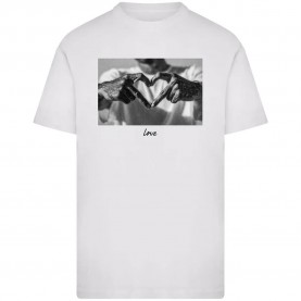 Тениска Mister tee Heart Sign short sleeve T-shirt - White (White) тениска,мъжки,тениски,дамски,тениски,mister,tee,heart,sign,short,sleeve,t,shirt,white,(white)