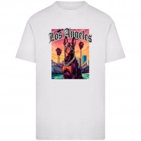 Тениска Mister tee Los Angeles Dog short sleeve T-shirt - White (White) тениска,мъжки,тениски,дамски,тениски,mister,tee,los,angeles,dog,short,sleeve,t,shirt,white,(white)