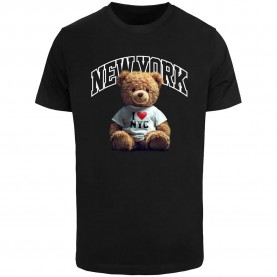 Тениска Mister tee New York College Bear short sleeve T-shirt - Black (Black) тениска,мъжки,тениски,дамски,тениски,mister,tee,new,york,college,bear,short,sleeve,t,shirt,black,(black)