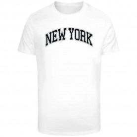 Тениска Mister tee New York Wording short sleeve T-shirt - White (White) тениска,мъжки,тениски,дамски,тениски,mister,tee,new,york,wording,short,sleeve,t,shirt,white,(white)