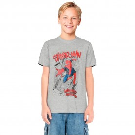тениска,мъжки,тениски,дамски,тениски,mister,tee,spiderman,comic,short,sleeve,t,shirt,grey,(heather,grey)