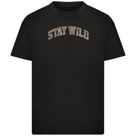 тениска,мъжки,тениски,дамски,тениски,mister,tee,stay,wild,leo,short,sleeve,t,shirt,black,(black)